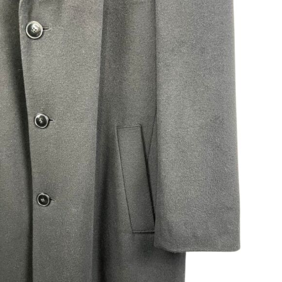 Faconnable Men's Black 100% Cashmere Long Coat Size 52R EU/ 42R US - Picture 6 of 10